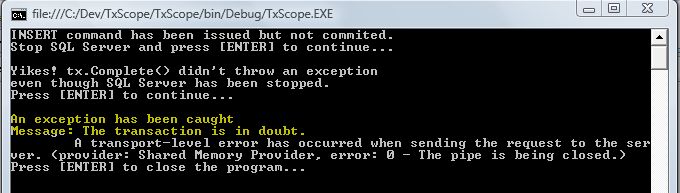 Exception was thrown here